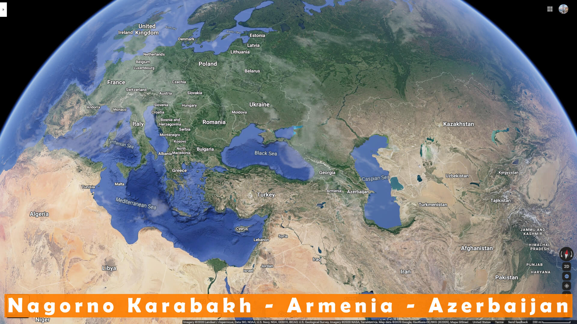 Nagorno Karabakh Map - Armenia Azerbaijan